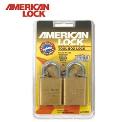 AMERICAN LOCK A102TB Som Pirinç Asma Kilit Seti, 40mm - Thumbnail