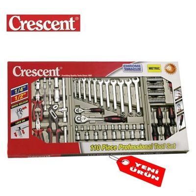 CRESCENT CTK110EU Profesyonel Lokma Anahtar Takımı, 110 Parça