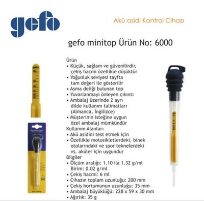 GEFO 6000 Mini Top Akü Bomesi 