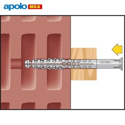 MEA HBR Boşluklu Çerçeve Dübeli (10x100mm, 100 adet) - Thumbnail