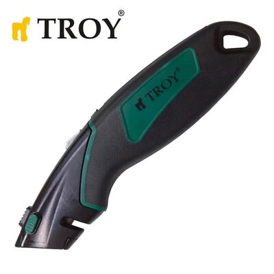 TROY 21605 Profesyonel Trapez Maket Bıçağı, 2 Yedek Bıçaklı 