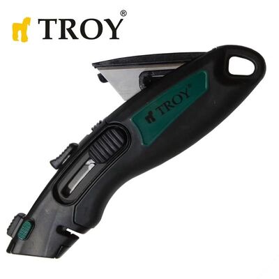 TROY 21608 Profesyonel Trapez Maket Bıçağı, 2 Yedek Bıçaklı 