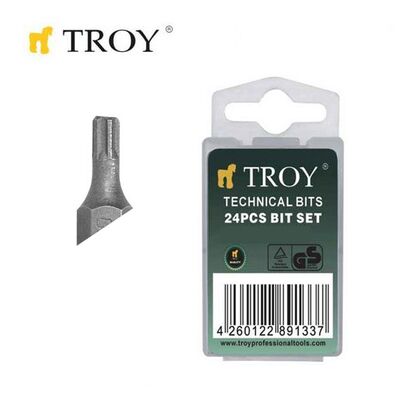 TROY 22213 Bits Uç Seti (T10x25mm, 24 adet)