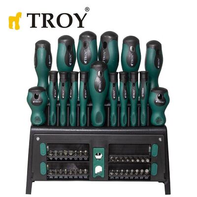 TROY 22350 Tornavida Bits Uç Seti, 50 Parça