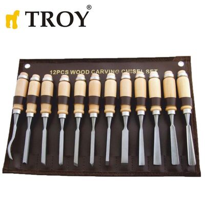 TROY 25004 Ahşap Oyma Seti, 12 Parça