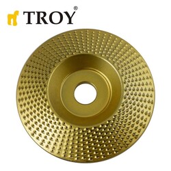 TROY - TROY 25072 Avuç Taşlamalar için Ahşap Törpü Diski, Konik