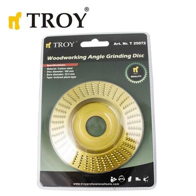 TROY 25072 Avuç Taşlamalar için Ahşap Törpü Diski, Konik