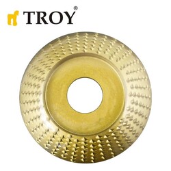 TROY - TROY 25073 Avuç Taşlamalar için Ahşap Törpü Diski, Yarı Küre