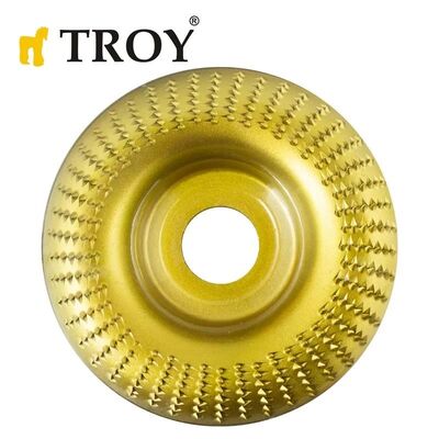 TROY 25074 Avuç Taşlama için Ahşap Aşındırıcı Disk, Toroidal, 125mm