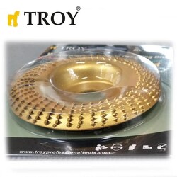 TROY 25074 Avuç Taşlama için Ahşap Aşındırıcı Disk, Toroidal, 125mm - Thumbnail