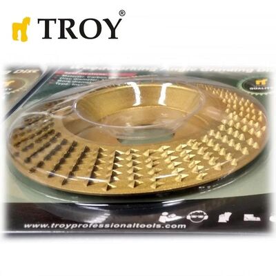 TROY 25076 Avuç Taşlama için Ahşap Aşındırıcı Disk, Trapezoidal, 125mm