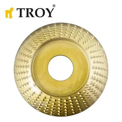 TROY - TROY 25077 Avuç Taşlama için Ahşap Aşındırıcı Disk, Yarı Küre, 125mm