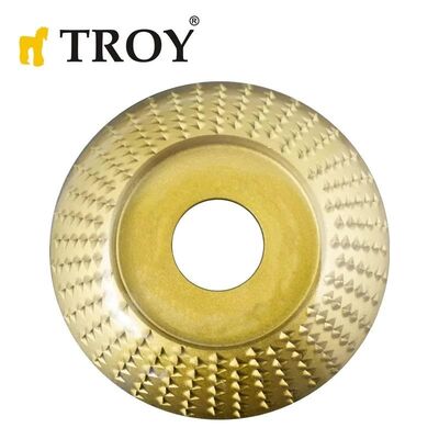 TROY 25077 Avuç Taşlama için Ahşap Aşındırıcı Disk, Yarı Küre, 125mm