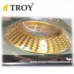 TROY 25077 Avuç Taşlama için Ahşap Aşındırıcı Disk, Yarı Küre, 125mm - Thumbnail