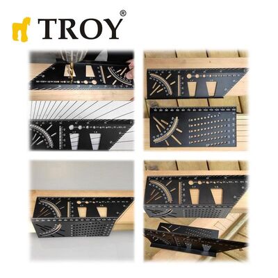 TROY 25901 Alüminyum Kırlangıç Geçme İşaretleme Gönyesi 