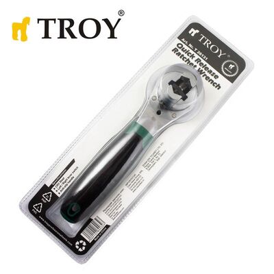 TROY 26131 Hızlı Bırakmalı Cırcır Lokma Kolu, 6.5-22mm