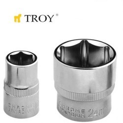 TROY 26173 3/8” Lokma (Ölçü 19mm-Çap 25,8-Uzunluk 30mm) - Thumbnail
