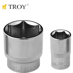 TROY 26195 1/2” Lokma (Ölçü 23mm-Çap 31,8-Uzunluk 40mm) - Thumbnail