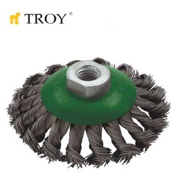 TROY - TROY 27705-100 BURMA TELLİ DAİRE FIRÇA, 100MM