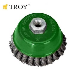 TROY - TROY 27707-100 BURMA TELLİ ÇANAK FIRÇA, 100MM