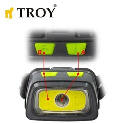 TROY 28202 COB LED Kafa Lambası, 3 Renkli - Thumbnail