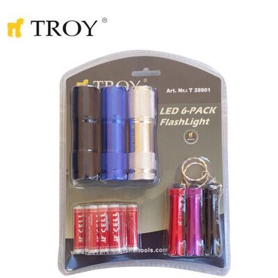 TROY 28901 LED El Feneri Seti, 6 Parça