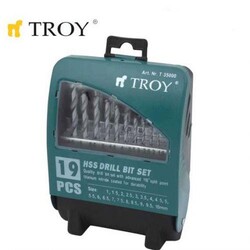 TROY - TROY 35000 HSS Matkap Uç Seti, 19 Parça