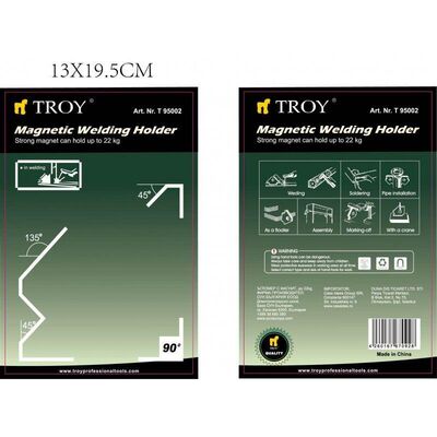 TROY 95002 Mıknatıslı Kaynak Tutucu, 22kg