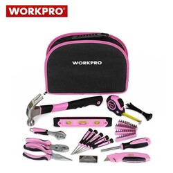 WORKPRO - WORKPRO W009012 Çantalı Pembe El Aletleri Seti, 103Parça